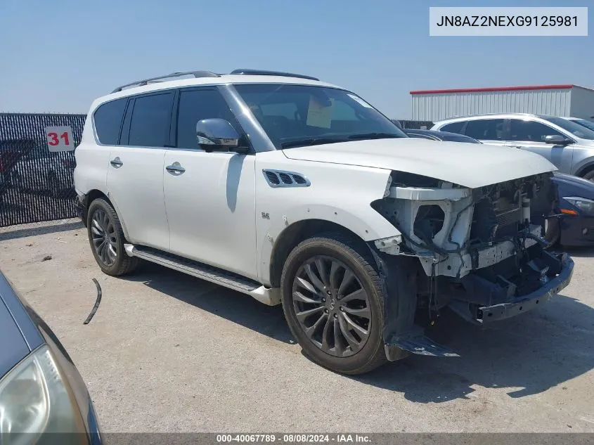 2016 Infiniti Qx80 Limited VIN: JN8AZ2NEXG9125981 Lot: 40067789