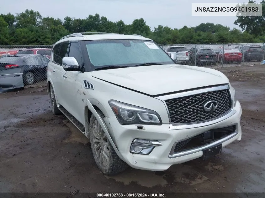 2016 Infiniti Qx80 Limited VIN: JN8AZ2NC5G9401983 Lot: 40102758