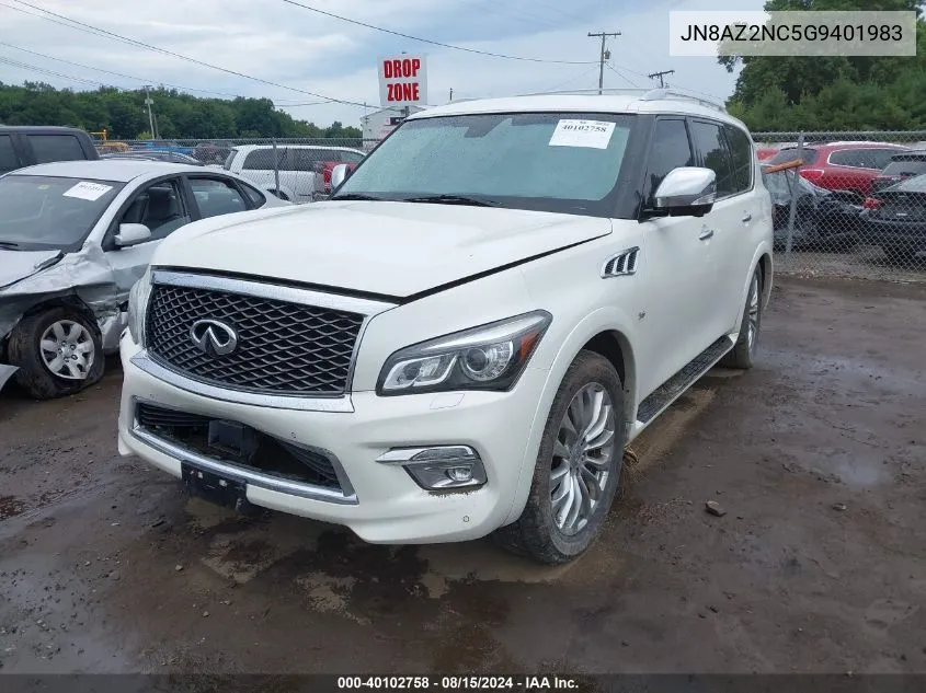 2016 Infiniti Qx80 Limited VIN: JN8AZ2NC5G9401983 Lot: 40102758