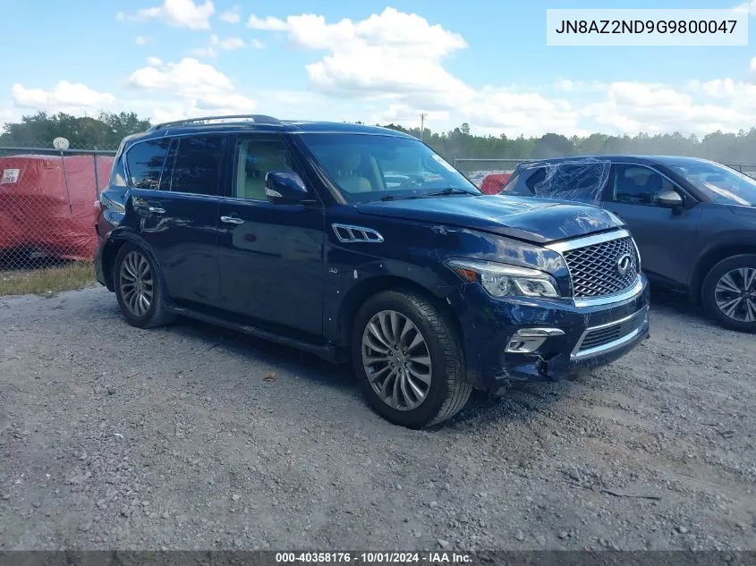 2016 Infiniti Qx80 VIN: JN8AZ2ND9G9800047 Lot: 40358176