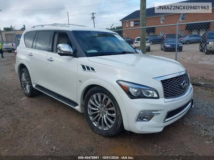 2016 Infiniti Qx80 VIN: JN8AZ2NCXG9401963 Lot: 40478951