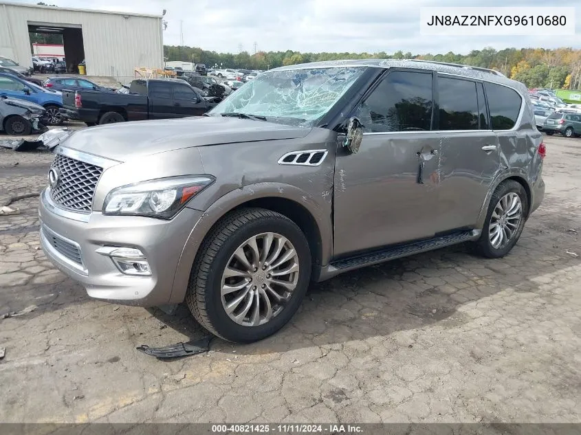 2016 Infiniti Qx80 VIN: JN8AZ2NFXG9610680 Lot: 40821425