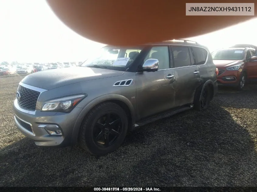 2017 Infiniti Qx80 VIN: JN8AZ2NCXH9431112 Lot: 39461714