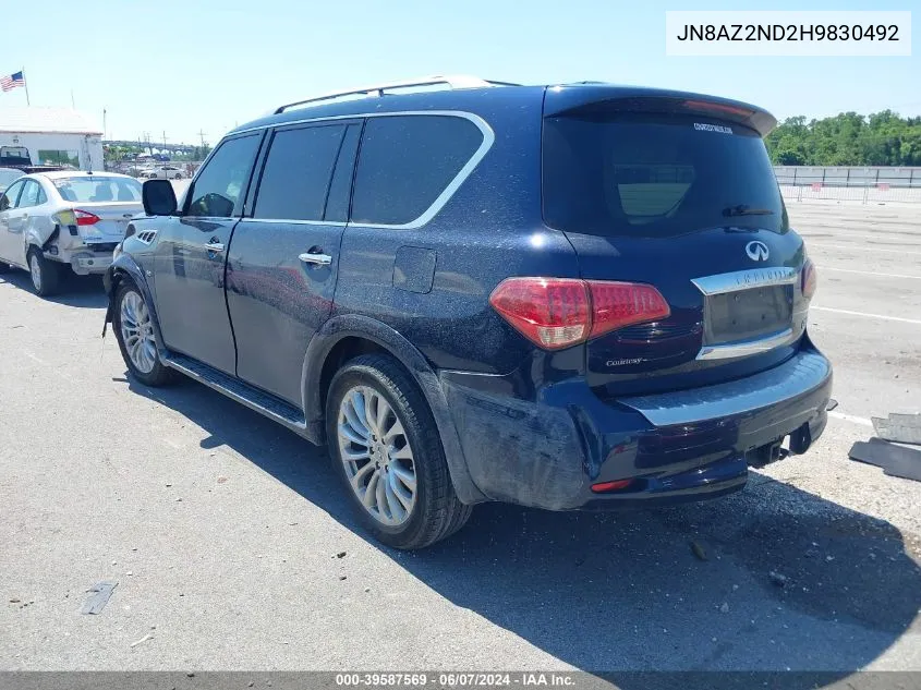 2017 Infiniti Qx80 VIN: JN8AZ2ND2H9830492 Lot: 39587569