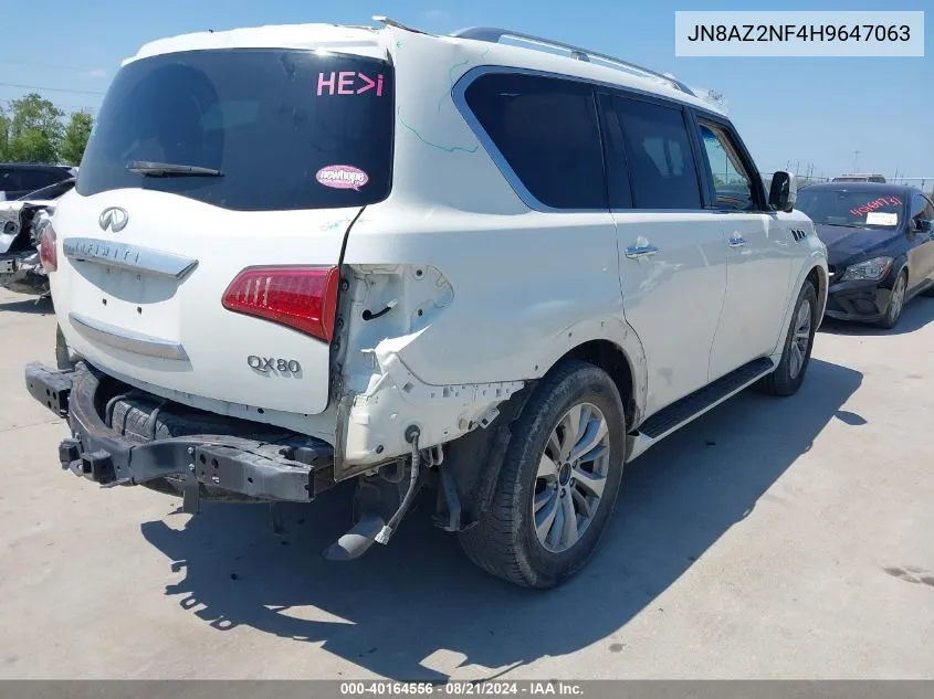 2017 Infiniti Qx80 Signature VIN: JN8AZ2NF4H9647063 Lot: 40164556