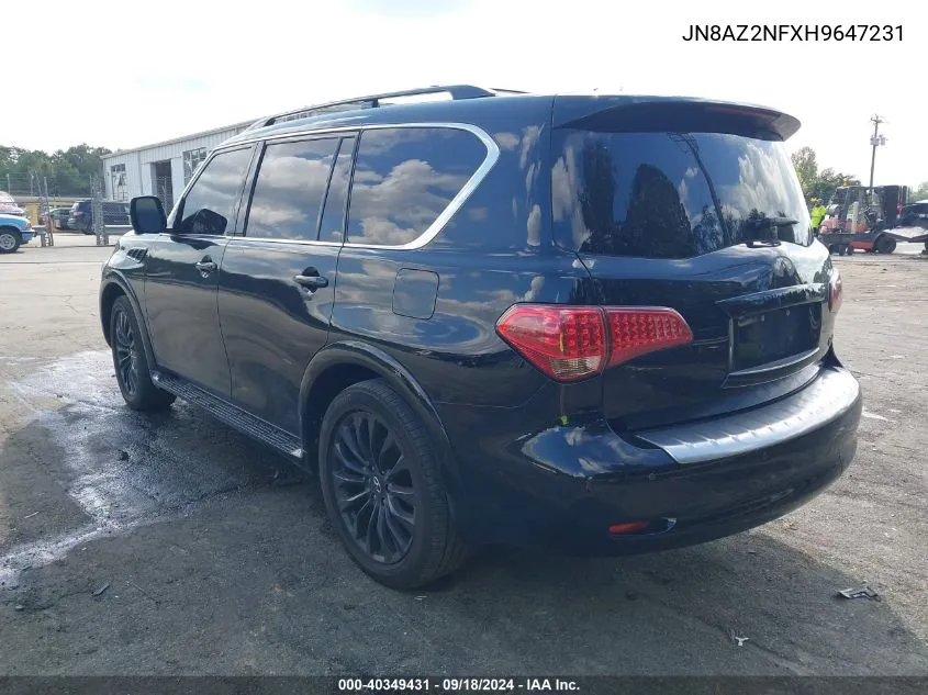 2017 Infiniti Qx80 VIN: JN8AZ2NFXH9647231 Lot: 40349431