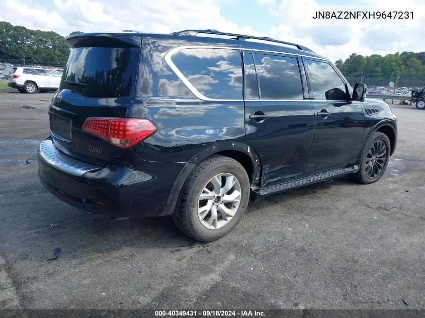 2017 Infiniti Qx80 VIN: JN8AZ2NFXH9647231 Lot: 40349431