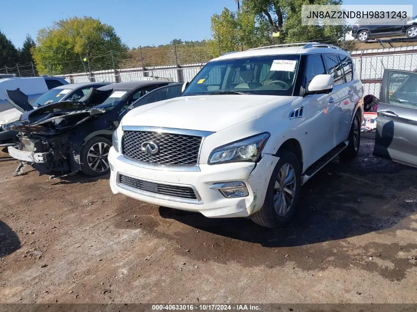 2017 Infiniti Qx80 VIN: JN8AZ2ND8H9831243 Lot: 40633016