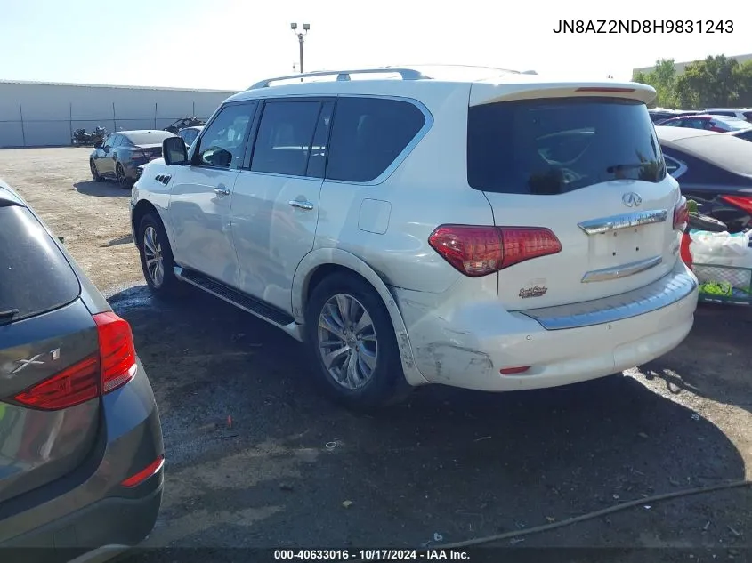 2017 Infiniti Qx80 VIN: JN8AZ2ND8H9831243 Lot: 40633016