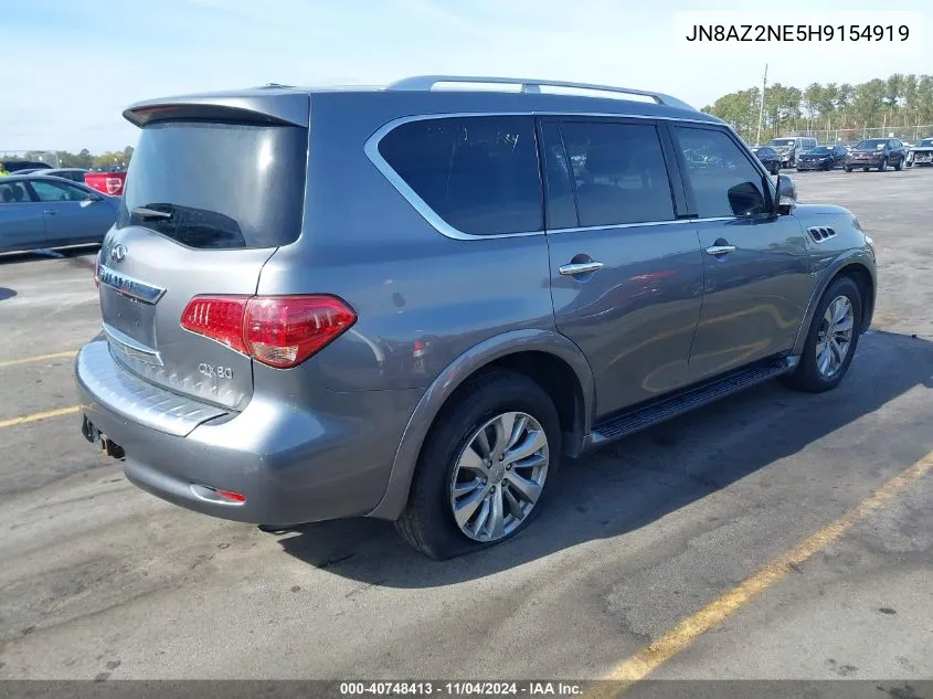 2017 Infiniti Qx80 VIN: JN8AZ2NE5H9154919 Lot: 40748413