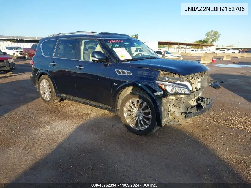 2017 Infiniti Qx80 VIN: JN8AZ2NE0H9152706 Lot: 40762394