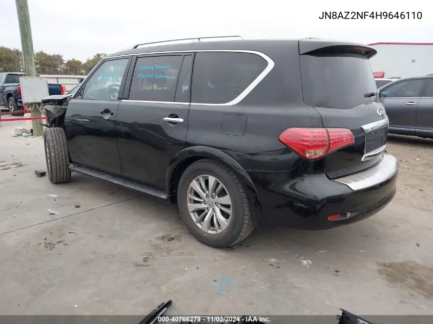 2017 Infiniti Qx80 VIN: JN8AZ2NF4H9646110 Lot: 40766279