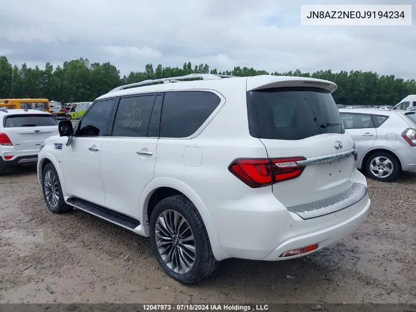 2018 Infiniti Qx80 VIN: JN8AZ2NE0J9194234 Lot: 12047973