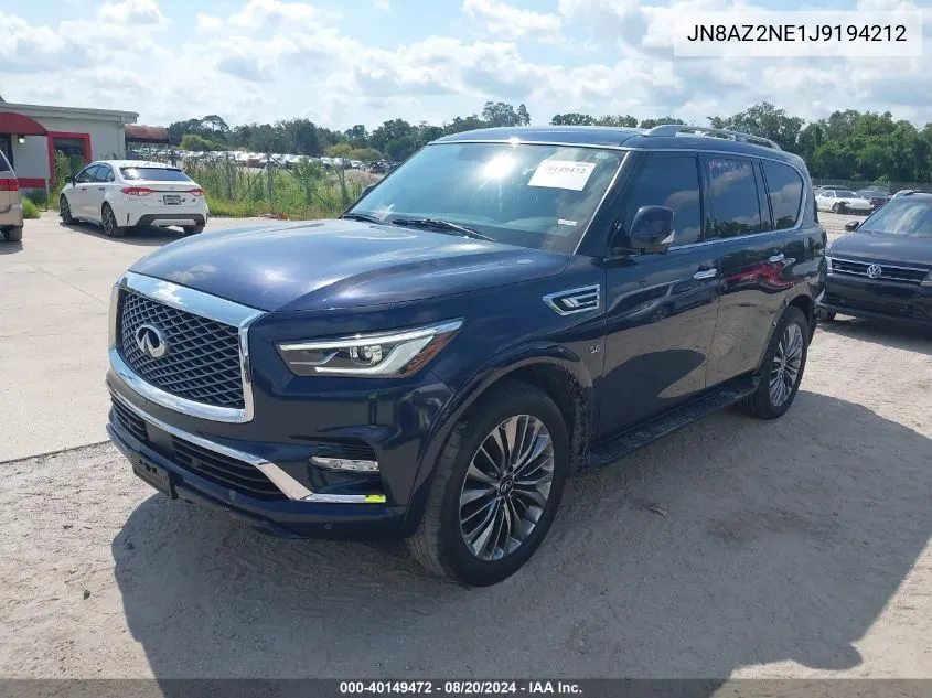 2018 Infiniti Qx80 Signature/Limited VIN: JN8AZ2NE1J9194212 Lot: 40149472