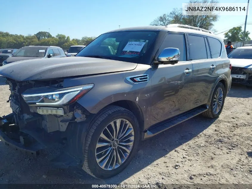 2019 Infiniti Qx80 Luxe VIN: JN8AZ2NF4K9686114 Lot: 40579300