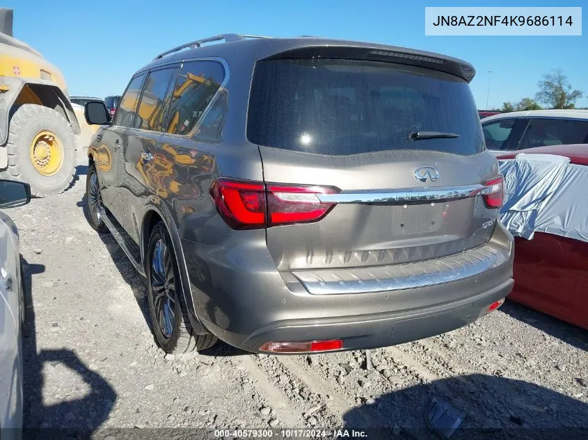 2019 Infiniti Qx80 Luxe VIN: JN8AZ2NF4K9686114 Lot: 40579300