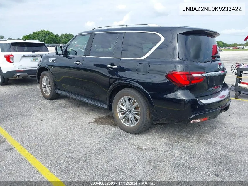 2019 Infiniti Qx80 Luxe/Limited VIN: JN8AZ2NE9K9233422 Lot: 40832503