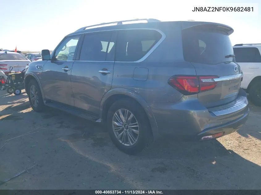 2019 Infiniti Qx80 Luxe VIN: JN8AZ2NF0K9682481 Lot: 40853734