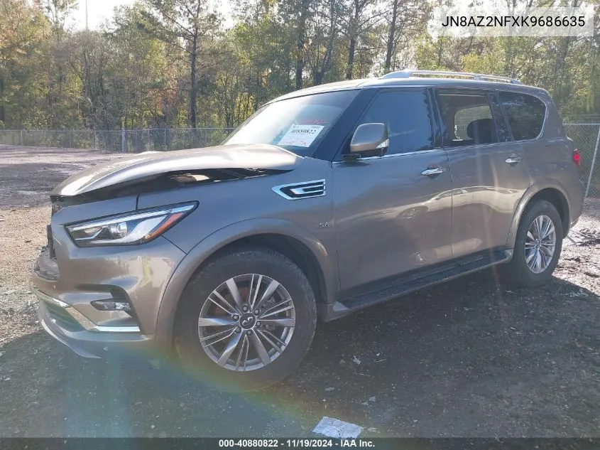 2019 Infiniti Qx80 Luxe VIN: JN8AZ2NFXK9686635 Lot: 40880822