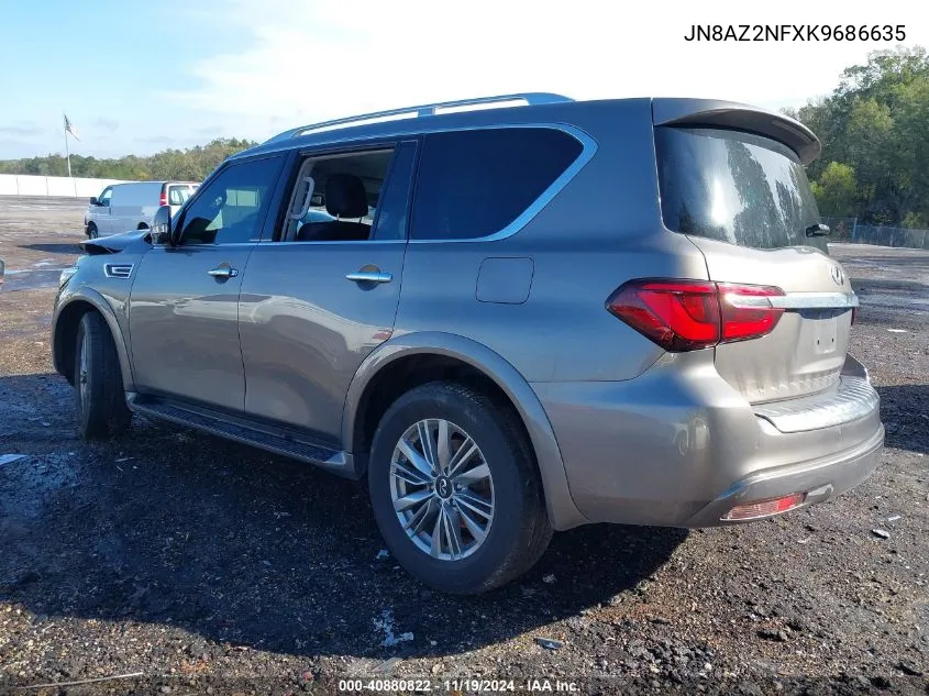 2019 Infiniti Qx80 Luxe VIN: JN8AZ2NFXK9686635 Lot: 40880822