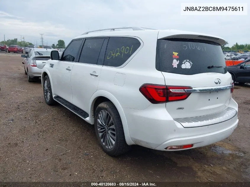 2021 Infiniti Qx80 Sensory VIN: JN8AZ2BC8M9475611 Lot: 40120683