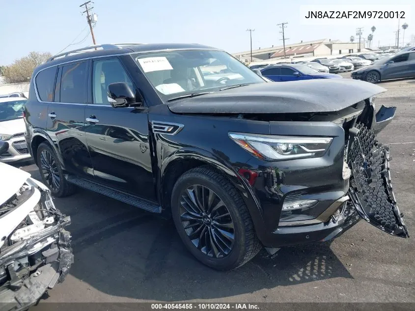 2021 Infiniti Qx80 Premium Select VIN: JN8AZ2AF2M9720012 Lot: 40545455