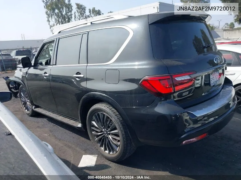 2021 Infiniti Qx80 Premium Select VIN: JN8AZ2AF2M9720012 Lot: 40545455