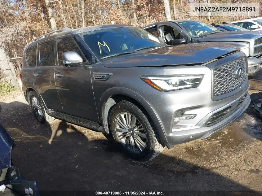 2021 Infiniti Qx80 Luxe VIN: JN8AZ2AF2M9718891 Lot: 40719085