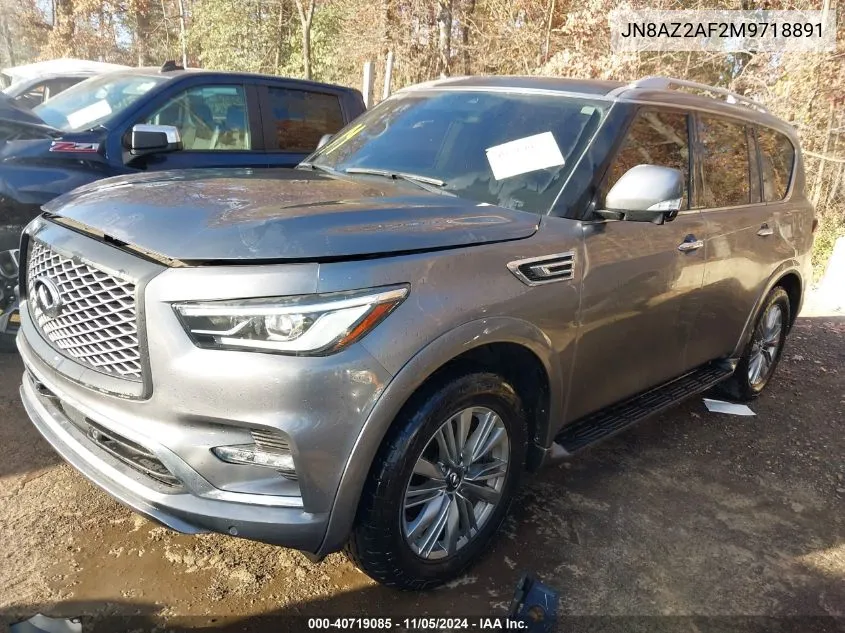 2021 Infiniti Qx80 Luxe VIN: JN8AZ2AF2M9718891 Lot: 40719085