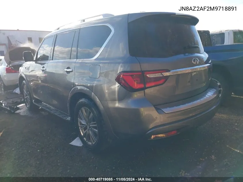 2021 Infiniti Qx80 Luxe VIN: JN8AZ2AF2M9718891 Lot: 40719085