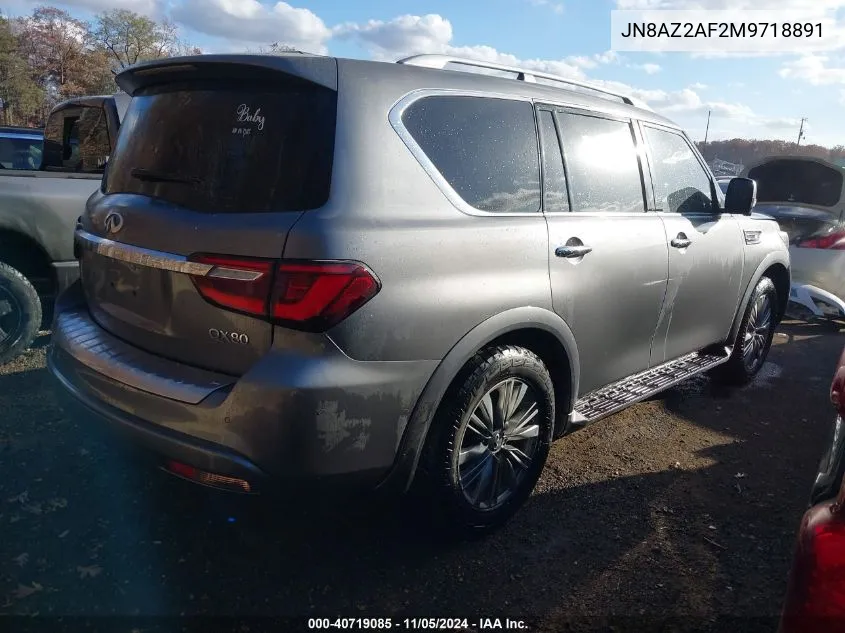 2021 Infiniti Qx80 Luxe VIN: JN8AZ2AF2M9718891 Lot: 40719085