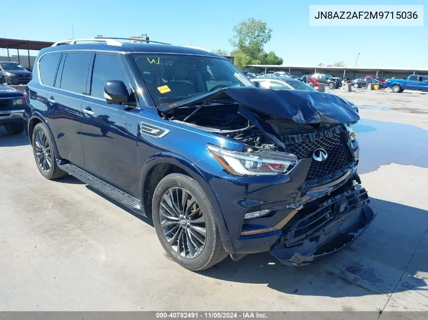 2021 Infiniti Qx80 Premium Select VIN: JN8AZ2AF2M9715036 Lot: 40782491