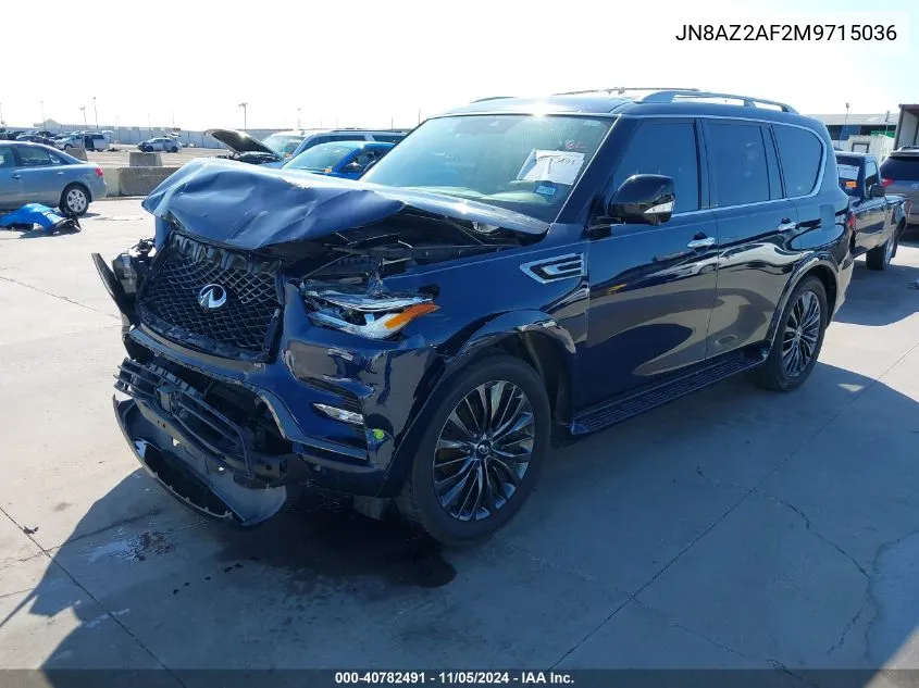 2021 Infiniti Qx80 Premium Select VIN: JN8AZ2AF2M9715036 Lot: 40782491