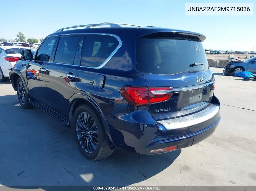 2021 Infiniti Qx80 Premium Select VIN: JN8AZ2AF2M9715036 Lot: 40782491