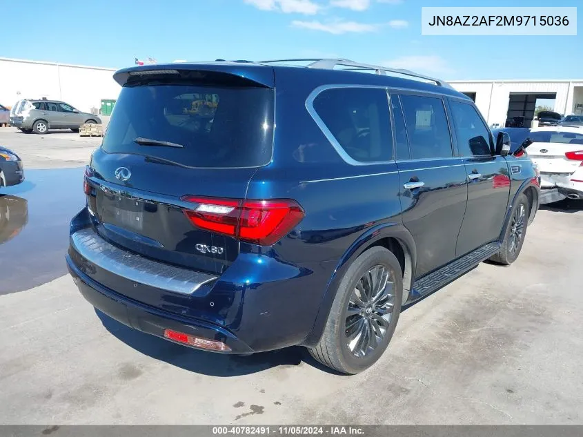 2021 Infiniti Qx80 Premium Select VIN: JN8AZ2AF2M9715036 Lot: 40782491