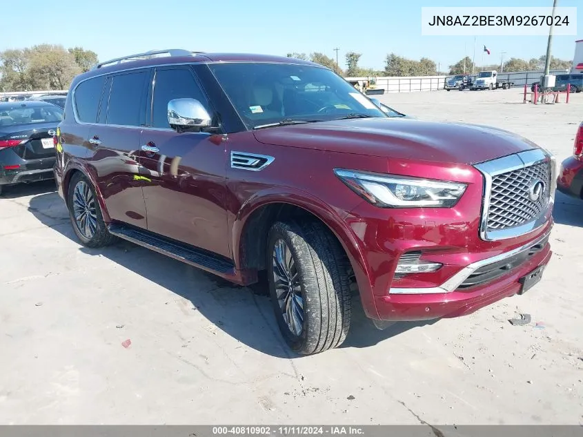 2021 Infiniti Qx80 Sensory Awd VIN: JN8AZ2BE3M9267024 Lot: 40810902