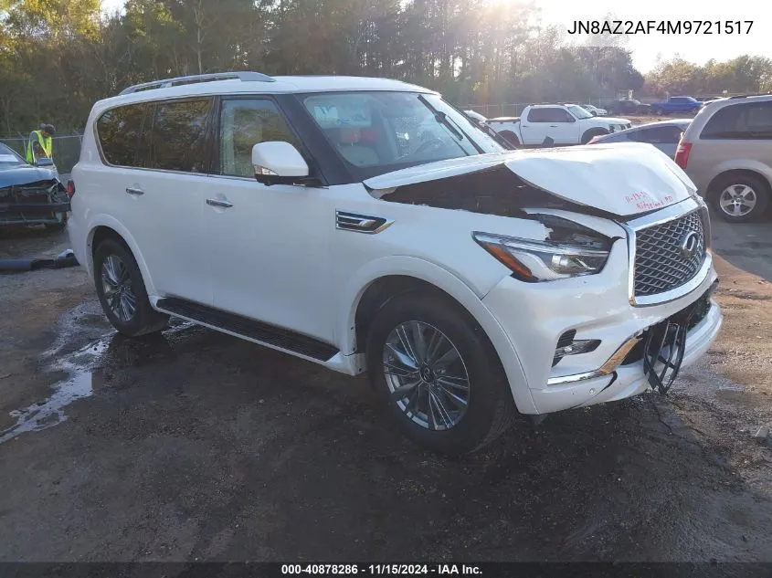 2021 Infiniti Qx80 Luxe VIN: JN8AZ2AF4M9721517 Lot: 40878286