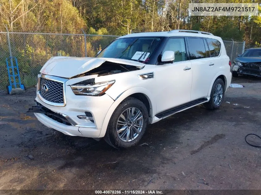 2021 Infiniti Qx80 Luxe VIN: JN8AZ2AF4M9721517 Lot: 40878286