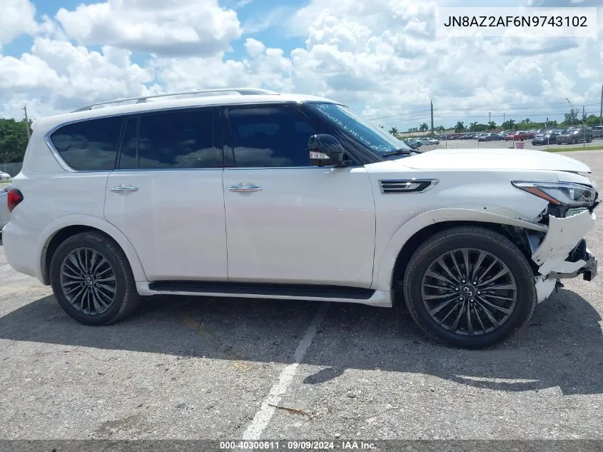 2022 Infiniti Qx80 Premium Select VIN: JN8AZ2AF6N9743102 Lot: 40300611