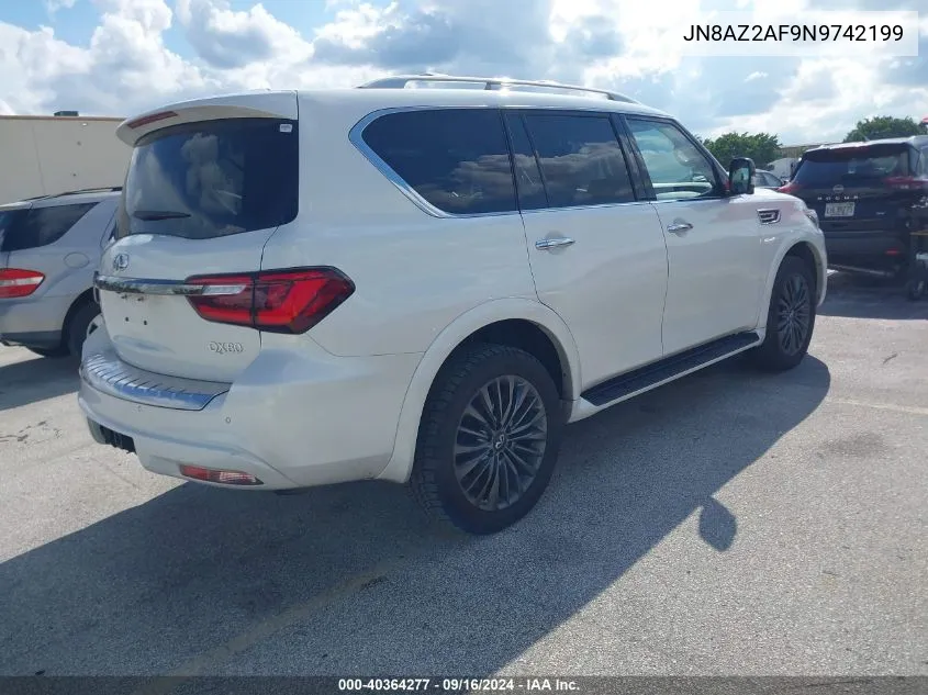 2022 Infiniti Qx80 Premium Select VIN: JN8AZ2AF9N9742199 Lot: 40364277