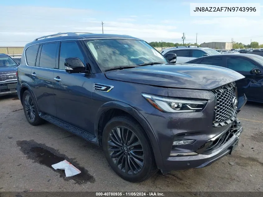 2022 Infiniti Qx80 Premium Select VIN: JN8AZ2AF7N9743996 Lot: 40780935