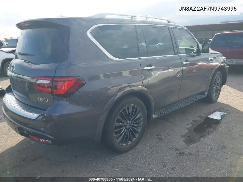 2022 Infiniti Qx80 Premium Select VIN: JN8AZ2AF7N9743996 Lot: 40780935