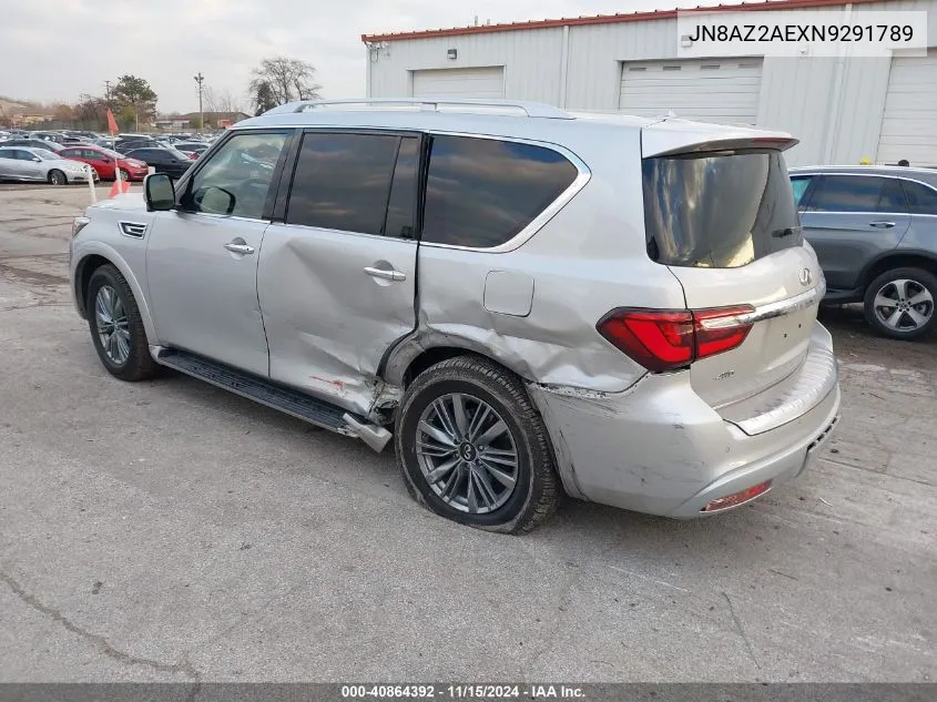 2022 Infiniti Qx80 Luxe Awd VIN: JN8AZ2AEXN9291789 Lot: 40864392