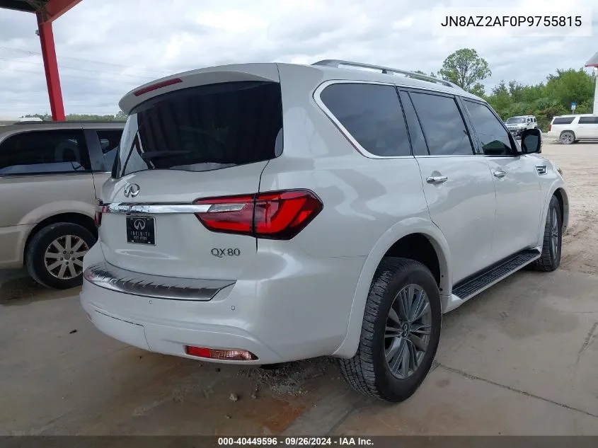 2023 Infiniti Qx80 Luxe VIN: JN8AZ2AF0P9755815 Lot: 40449596