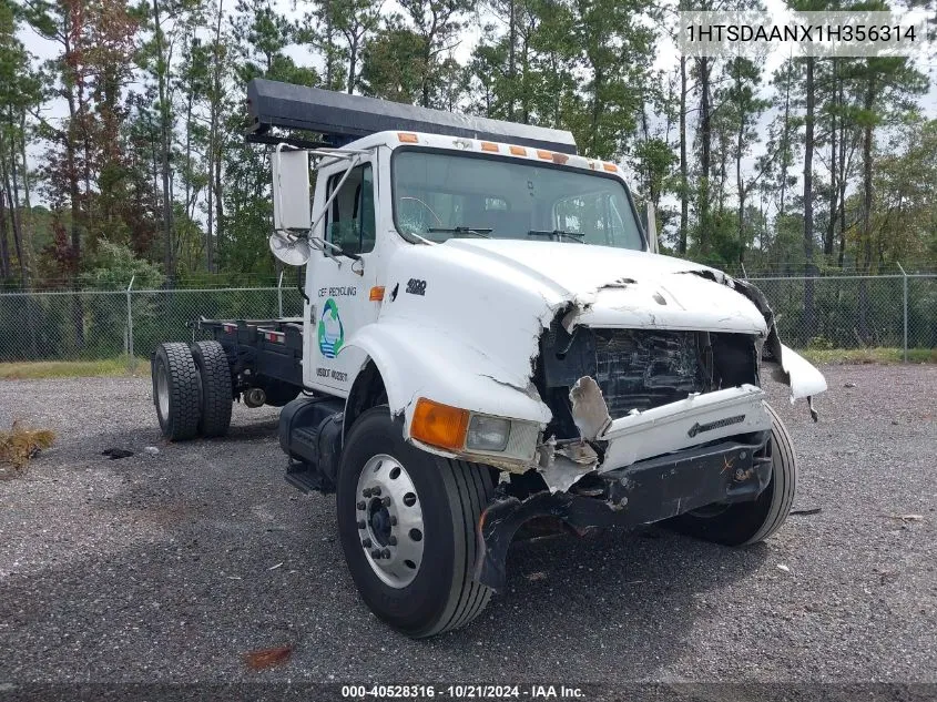 2001 International 4000 4900 VIN: 1HTSDAANX1H356314 Lot: 40528316