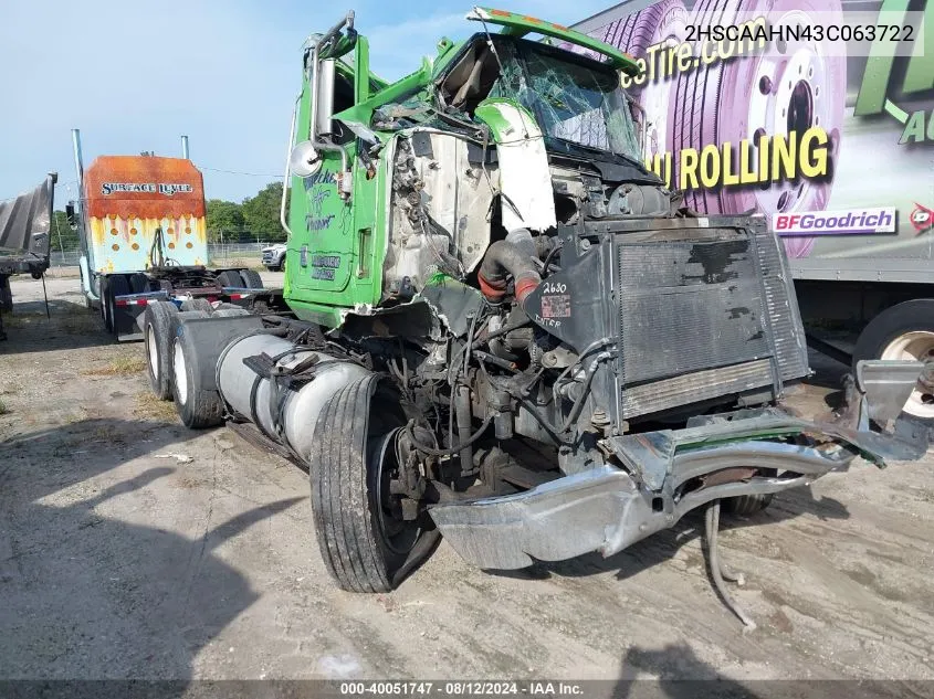 2003 International 9100 9100I VIN: 2HSCAAHN43C063722 Lot: 40051747