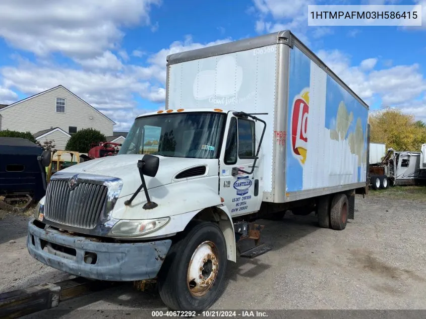 2003 International 4000 4200 VIN: 1HTMPAFM03H586415 Lot: 40672292