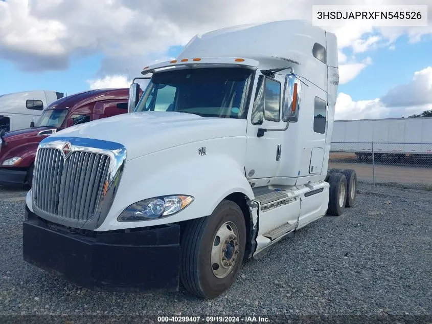 2015 International Prostar VIN: 3HSDJAPRXFN545526 Lot: 40299407