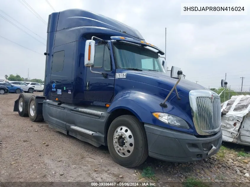 2016 International Prostar VIN: 3HSDJAPR8GN416024 Lot: 39356467