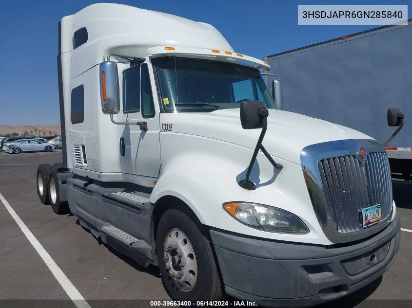 2016 International Prostar VIN: 3HSDJAPR6GN285840 Lot: 39663400